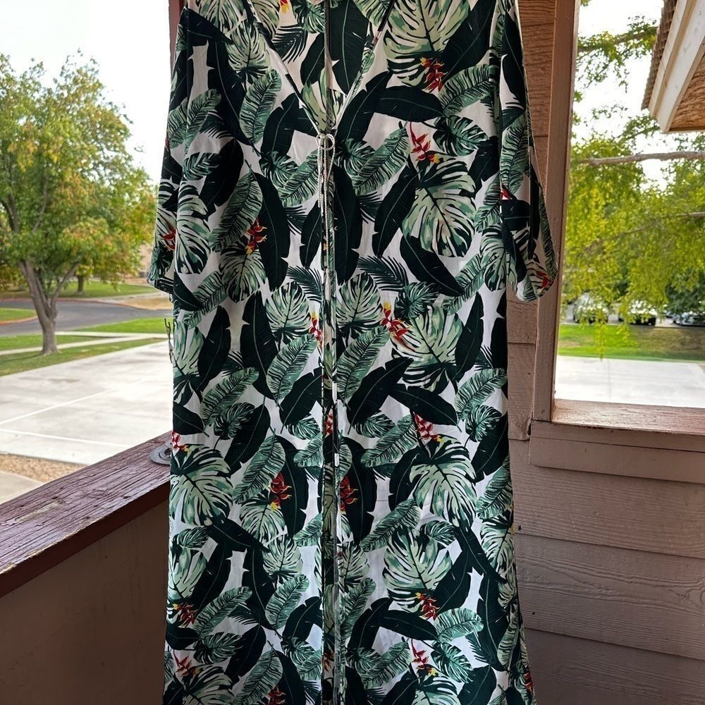 Rachel Zoe Palm Print Duster Dress - Picture 5 of 8
